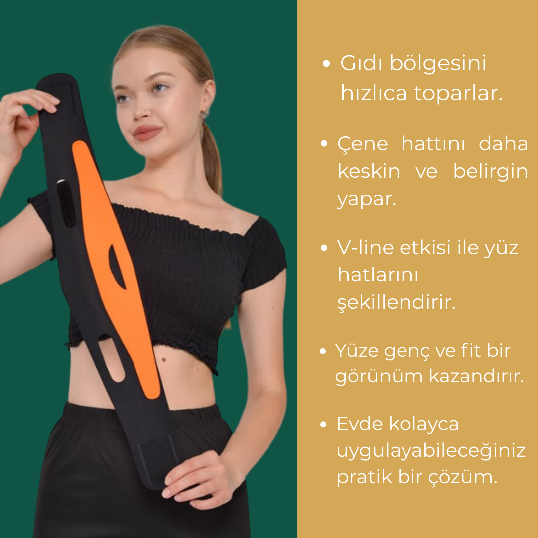 Çene Şekillendirici Toplayıcı Gıdı Giderici Yüz Maskesi